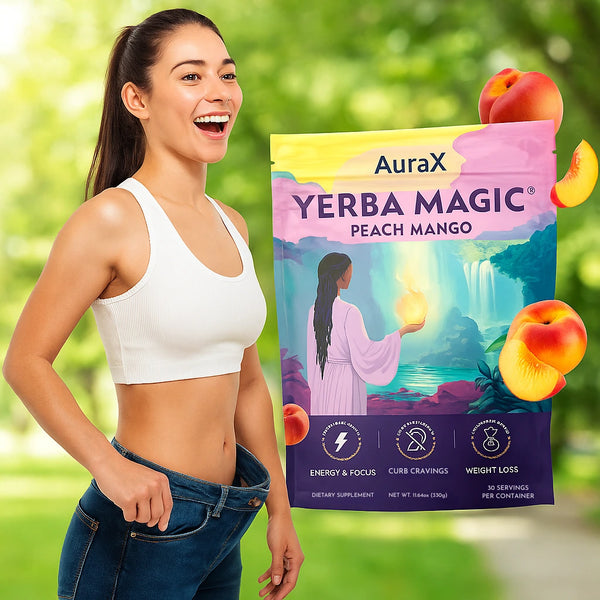 AuraX Yerba Magic GLP-1 Skinny Tea – Burn Fat, Curb Cravings & Slim Down Naturally